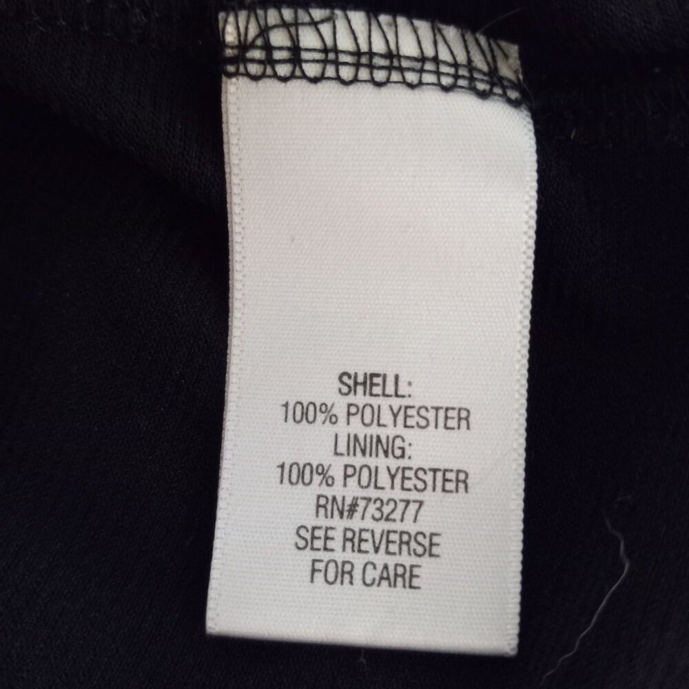 Dana Buchman L Top Womens Sleeveless Cowl Neck Black Lavender Abstract Print - Picture 8 of 9